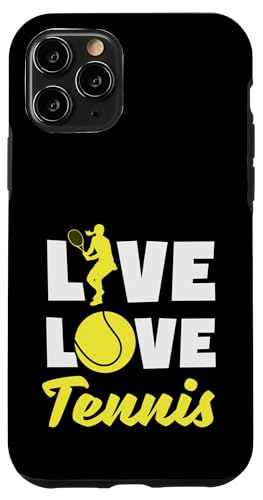 Hülle für iPhone 11 Pro Live Love Tennis-Enthusiasten Passionsspiel von Funny Tennis Apparel & Gifts for Players & Fans