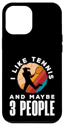 Hülle für iPhone 12 Pro Max Ich mag Tennis und vielleicht 3 Leute Retro von Funny Tennis Apparel & Gifts for Players & Fans