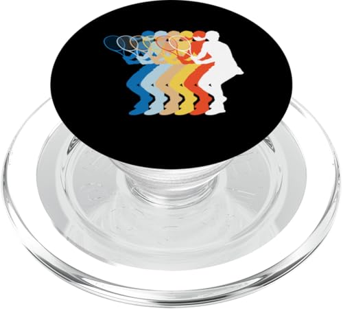 Tennis Bunte Spieler Silhouetten Dynamische Action PopSockets PopGrip für MagSafe von Funny Tennis Apparel & Gifts for Players & Fans