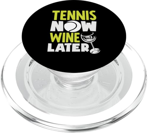 Tennis Now Wine Later Fun Tennisliebhaber PopSockets PopGrip für MagSafe von Funny Tennis Apparel & Gifts for Players & Fans