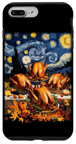 Hülle für iPhone 7 Plus/8 Plus Thanksgiving Truthahn Van Gogh Sternennacht Türkei Tag von Funny Thanksgiving Boys Girls Men Women Tees Gifts