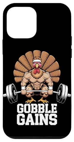 Hülle für iPhone 12 mini Gobble Gains Lustige Thanksgiving Fitness Training Motivation von Funny Thanksgiving Gym Workout Tees for Men Women