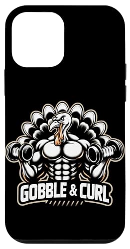 Hülle für iPhone 12 mini Gobble and Curl Motivation beim Fitnesstraining zum Erntedankfest von Funny Thanksgiving Gym Workout Tees for Men Women