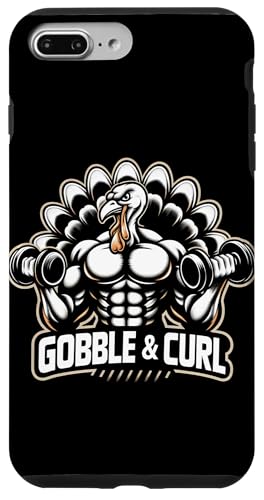 Hülle für iPhone 7 Plus/8 Plus Gobble and Curl Motivation beim Fitnesstraining zum Erntedankfest von Funny Thanksgiving Gym Workout Tees for Men Women