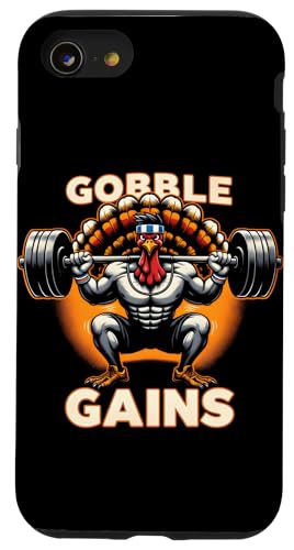 Hülle für iPhone SE (2020) / 7 / 8 Gobble Gains Lustige Thanksgiving Fitness Training Motivation von Funny Thanksgiving Gym Workout Tees for Men Women