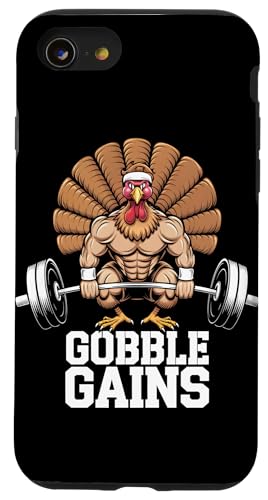 Hülle für iPhone SE (2020) / 7 / 8 Gobble Gains Lustige Thanksgiving Fitness Training Motivation von Funny Thanksgiving Gym Workout Tees for Men Women