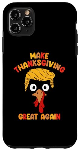 Hülle für iPhone 11 Pro Max Funny Turkey Face Make Thanksgiving Great Again Trump 2024 von Funny Thanksgiving Turkey Tee Store