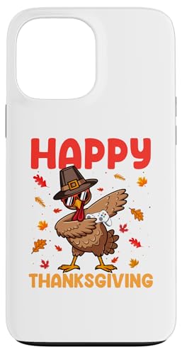 Hülle für iPhone 13 Pro Max Happy Thanksgiving Funny Dabbing Turkey Gamer Gaming Boys von Funny Thanksgiving Turkey Tee Store