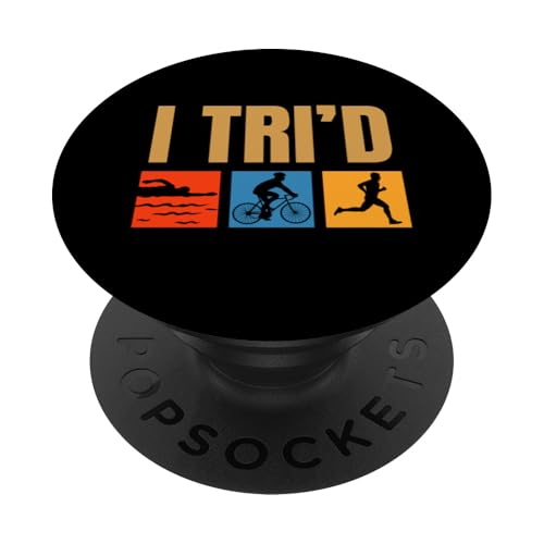 Bester Triathlon für Männer Frauen Radfahrer Schwimmer Triathleten PopSockets Klebender PopGrip von Funny Triathlon Gift Triathlete Sport