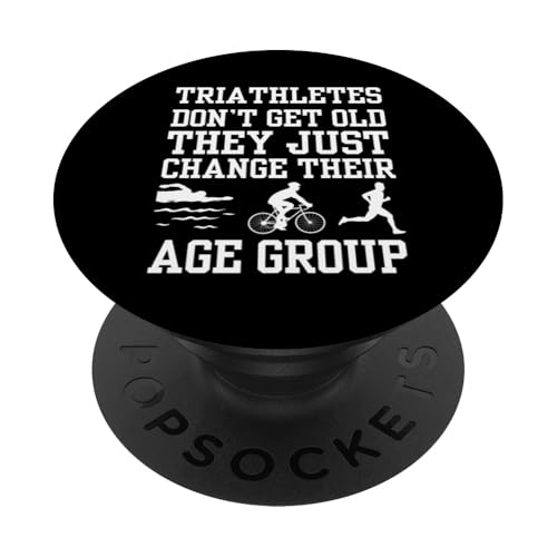 Bestes Triathlon-Design für Männer und Frauen, Triathleten, Schwimmen, Fahrrad, Laufen PopSockets Klebender PopGrip von Funny Triathlon Gift Triathlete Sport