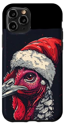 Hülle für iPhone 11 Pro Lustig aussehende Türkei mit Weihnachtskleid von Funny Turkey with Christmas Hat Outfit