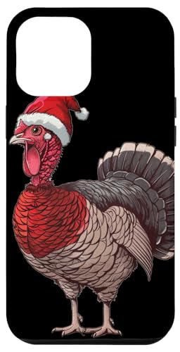 Hülle für iPhone 12 Pro Max Schöne Weihnachtstruthahn von Funny Turkey with Christmas Hat Outfit