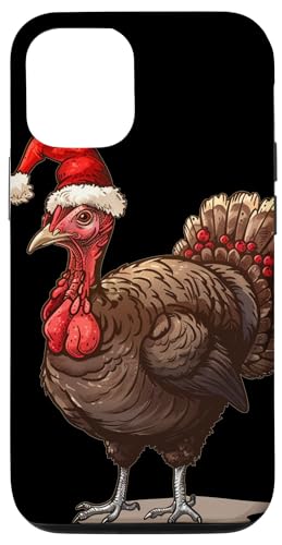 Hülle für iPhone 13 Lustiges festliches Truthahn-Kostüm für die Weihnachtszeit von Funny Turkey with Christmas Hat Outfit