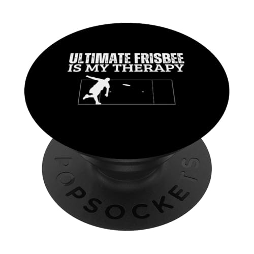 Ultimate Frisbee ist meine Therapie Lustiger Ultimate Frisbee-Spieler PopSockets mit austauschbarem PopGrip von Funny Ultimate Frisbee Players Flying Disc Designs