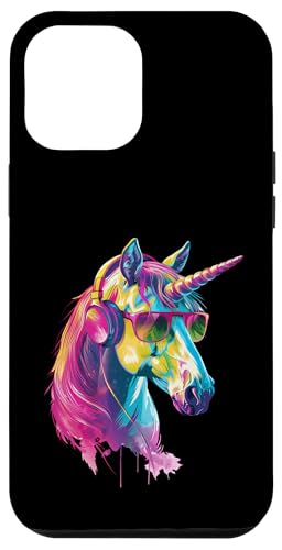 Hülle für iPhone 12 Pro Max Unicorn Kopfhörer von Funny Unicorn Headphones Design