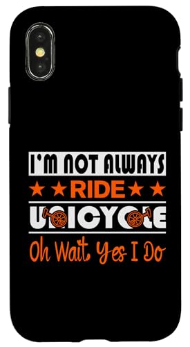 Hülle für iPhone X/XS Lustiges Einrad Artt Einrad von Funny Unicycling Shirts & Gifts