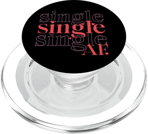 Single AF Funny Singles Awareness Day Anti-Valentine's Day PopSockets PopGrip für MagSafe von PopSockets