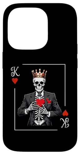 Hülle für iPhone 14 Pro King of Hearts Skelettkarte Valentinstag Passendes Paar Männer von Funny Valentines Day Couple Gifts Shop