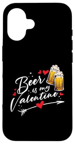 Hülle für iPhone 16 Lustiges Valentinstag Drunk Cupid Beer Is My Valentine Men von Funny Valentines Day Couple Gifts Shop