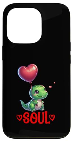 Hülle für iPhone 13 Pro Süßer Dinosaurier Soul Mate Passendes Paar Valentinstag Grün von Funny Valentines Day Men Women Kids Gifts Store