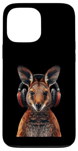 Hülle für iPhone 13 Pro Max Wallaby Kopfhörer von Funny Wallaby Headphones Design