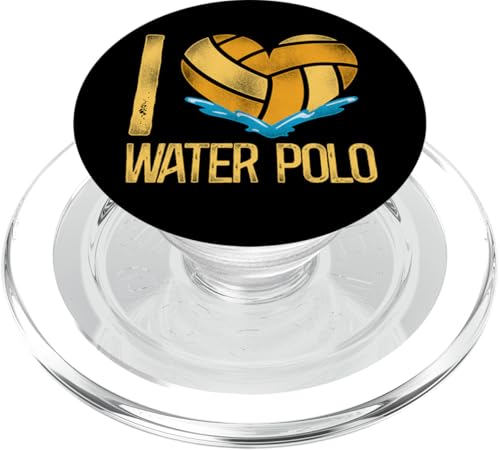 Wasserball Herz Vintage I Love Water Polo PopSockets PopGrip für MagSafe von Funny Water Polo Club HD0