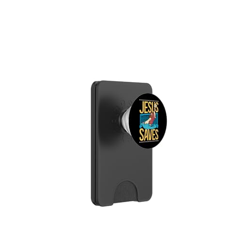 Wasserball Jesus Glaube Christian Vintage Jesus rettet PopSockets PopWallet für MagSafe von Funny Water Polo Club HD0