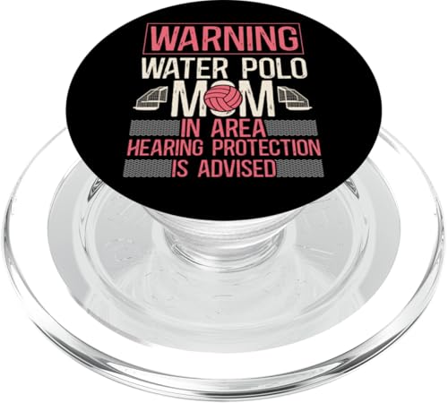 Wasserball-Mama, Vintage-Warnung, Wasserball-Mama in der Gegend PopSockets PopGrip für MagSafe von Funny Water Polo Club HD0