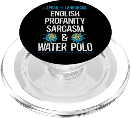 Wasserball Vintage I Speak 4 Sprachen Englisch Profanity PopSockets PopGrip für MagSafe von Funny Water Polo Club HD0