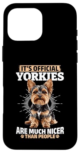 Yorkshire Terrier Yorkie Hundebesitzer Hülle für iPhone 16 Pro Max von Funny Yorkie Dog Graphics Co.