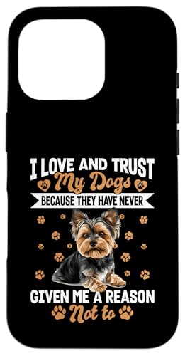 Yorkshire Terrier Yorkie Hundebesitzer Hülle für iPhone 16 Pro von Funny Yorkie Dog Graphics Co.