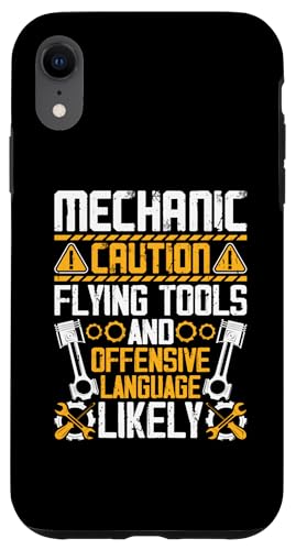 Hülle für iPhone XR Mechaniker Vorsicht Flugwerkzeuge und beleidigende Sprache wahrscheinlich von Funny mechanic love dad humor