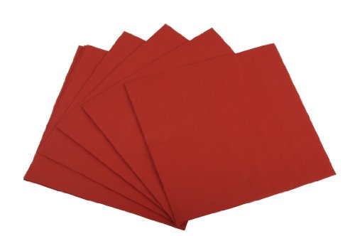 Funny Zelltuchservietten | 40 x 40 cm, 1/4 Falz, 3-lagig, rot |4er Pack (4 x 250 Stück) von Funny