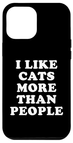 Hülle für iPhone 14 Plus I Like Cats More Than People - Lustige Zitate von FunnyPopArt