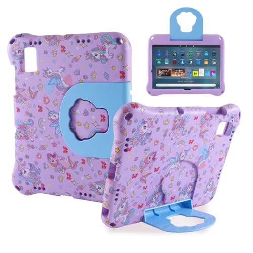 Samsung Tab A9 8.7 Tablet Case Kids, FW Samsung Tab A9 2023 X115 Hülle für Kinder Einhorn EVA kindersicher rosa Hülle mit Ständer Griff stoßfest kinderfreundlich langlebige Hülle für Jungen Mädchen von Funnywin