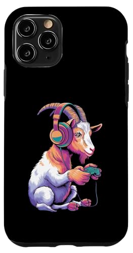 Hülle für iPhone 11 Pro Ziege Stofftier Ziege Kostüm Kinder Kopfhörer Videospiel von Fur Real Goat Yoga Goat Toy For Kids Goat Yoga Toy