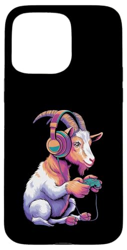 Hülle für iPhone 15 Pro Max Ziege Stofftier Ziege Kostüm Kinder Kopfhörer Videospiel von Fur Real Goat Yoga Goat Toy For Kids Goat Yoga Toy