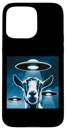 Hülle für iPhone 15 Pro Max Ziege Stofftier Ziege Kostüm Kinder Ziege Selfie mit UFOs von Fur Real Goat Yoga Goat Toy For Kids Goat Yoga Toy