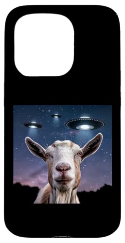 Hülle für iPhone 15 Pro Ziege Stofftier Ziege Kostüm Kinder Ziege Selfie mit UFOs von Fur Real Goat Yoga Goat Toy For Kids Goat Yoga Toy