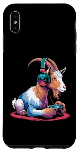 Hülle für iPhone XS Max Ziege Stofftier Ziege Kostüm Kinder Kopfhörer Videospiel von Fur Real Goat Yoga Goat Toy For Kids Goat Yoga Toy