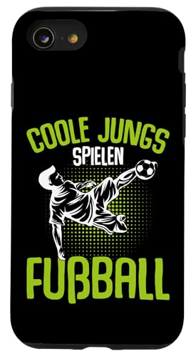 Hülle für iPhone SE (2020) / 7 / 8 Coole Jungs spielen Fußball Fußballer Kinder Jungen von Fussballer & Fussball Fan Motiv Geschenkideen