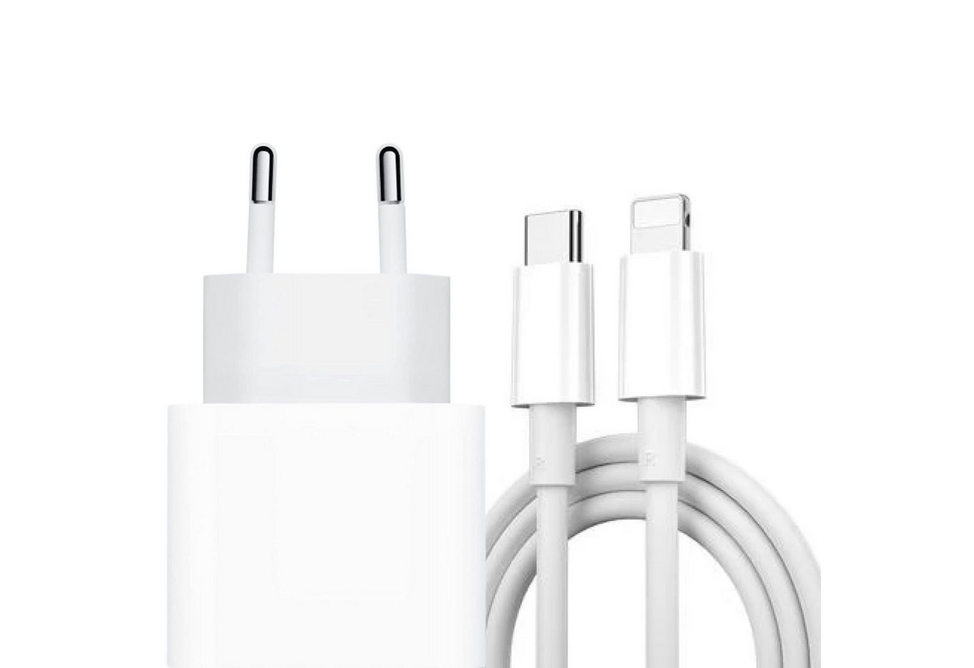 Futurea 2m Ladekabel für iPhone 20W Schnellladegerät Fast-Charging Smartphone-Ladegerät (Ladeset mit Ladekabel und USB-C Stecker, 1-tlg., Für iPhone 14/13/12/11/XS/XS/8/7 Pro Max Mini SE) von Futurea