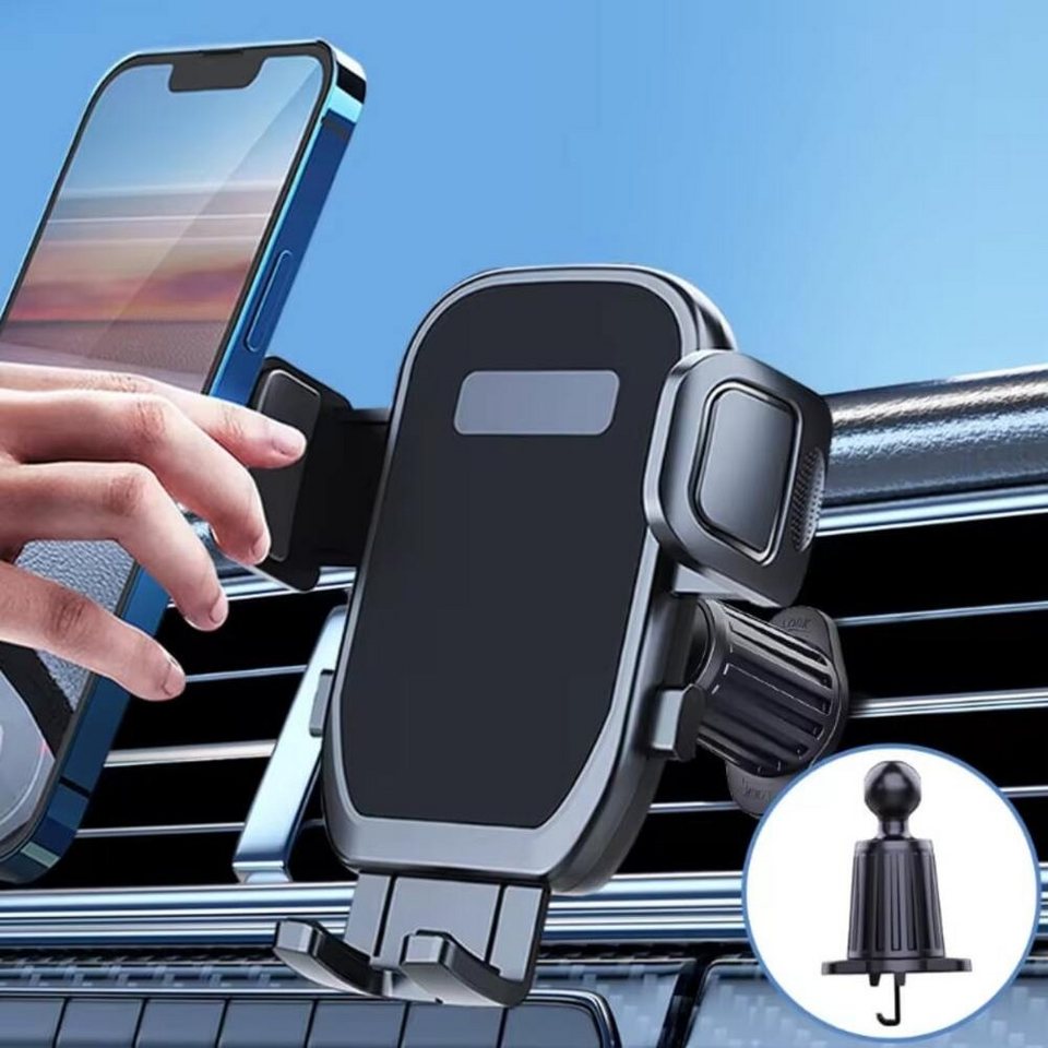 Futurea Kfz Auto Handyhalter mit 360° Funktion universelle Handy Smartphone-Halterung, (bis 7,00 Zoll, 1-tlg., 2-tlg, Lüfter, Autolüfterbefestigung, Kfz-Halterung) von Futurea