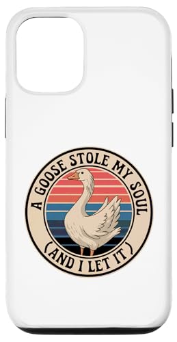 Hülle für iPhone 12/12 Pro Goose Joke Lustiger Vintage Spruch Silly Pun Retro Goose Humor von Fuuny Goose Humor Design Silly Meme Outfit Gifts