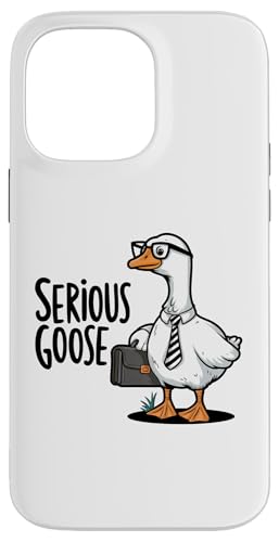 Hülle für iPhone 14 Pro Max Serious Goose Witz Lustiger Spruch Albernes Wortspiel sarkastischer Humor von Fuuny Goose Humor Design Silly Meme Outfit Gifts