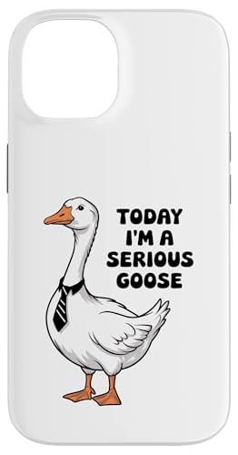 Hülle für iPhone 14 Serious Goose Witz Lustiger Spruch Silly Pun Goose Humor von Fuuny Goose Humor Design Silly Meme Outfit Gifts