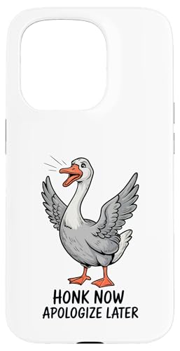 Hülle für iPhone 15 Pro Goose Honk Witz Lustig Gans Meme Spruch Silly Pun Humor von Fuuny Goose Humor Design Silly Meme Outfit Gifts