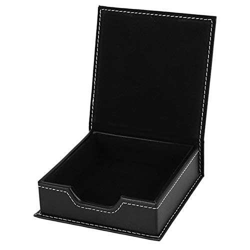 Fvoagaou Leder Memo Box Büro Schul Bedarf Schreibtisch Zubehör Organizer Karten Halter Notiz Halter Haft Notiz Aufbewahrungs Box Schwarz von Fvoagaou