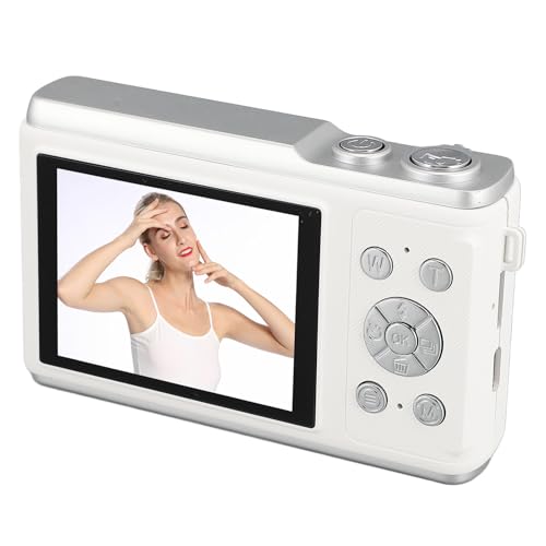 4K-Digitalkamera, 50 MP Ultra HD-Bildqualität, Vlogging-Kamera für Teenager-Anfänger (White) von Fydun