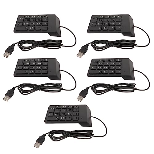 Fydun Kabelgebundener Nummernblock mit 18 Tasten, Ergonomisches USB-Plug-and-Play, Leises Tippen, Ziffernblock für PC, Laptop, Desktop 2, Professionelles Zubehör (5 PCS) von Fydun